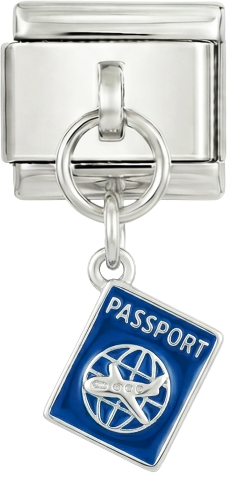 Passeport bleu, en argent