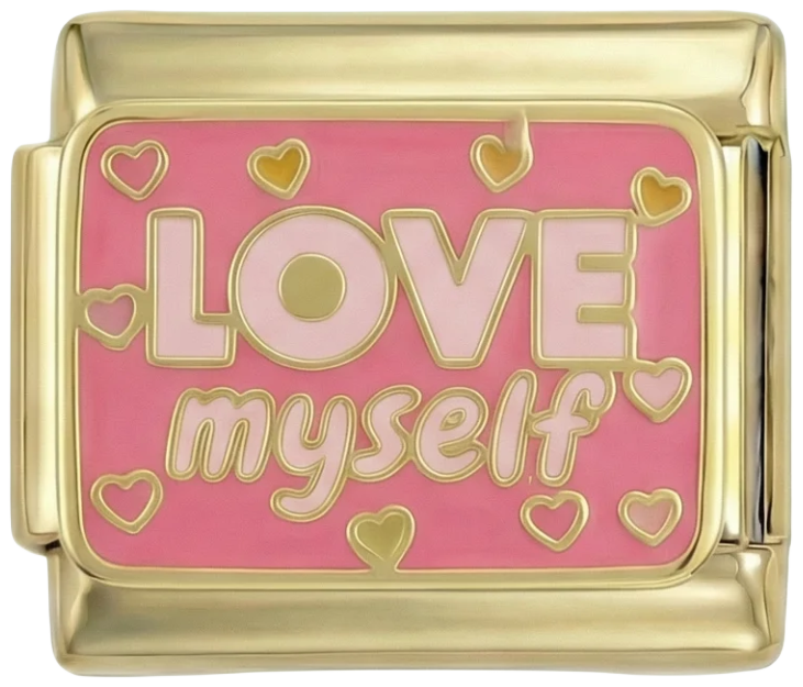 Love Myself on Pink Plate on Gold - Love-Myself-on-Pink-Plate-on-Gold.png