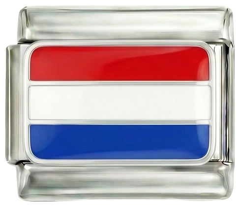 Niederlande-Flagge, auf Silber