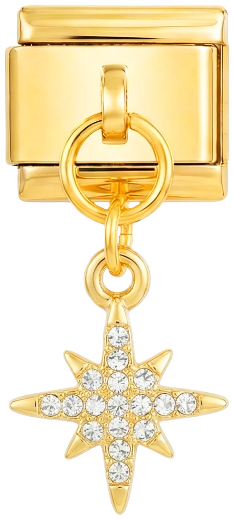 Gold Polar Star with Stones, on Gold - gold-polar-star-with-stones-on-gold.png