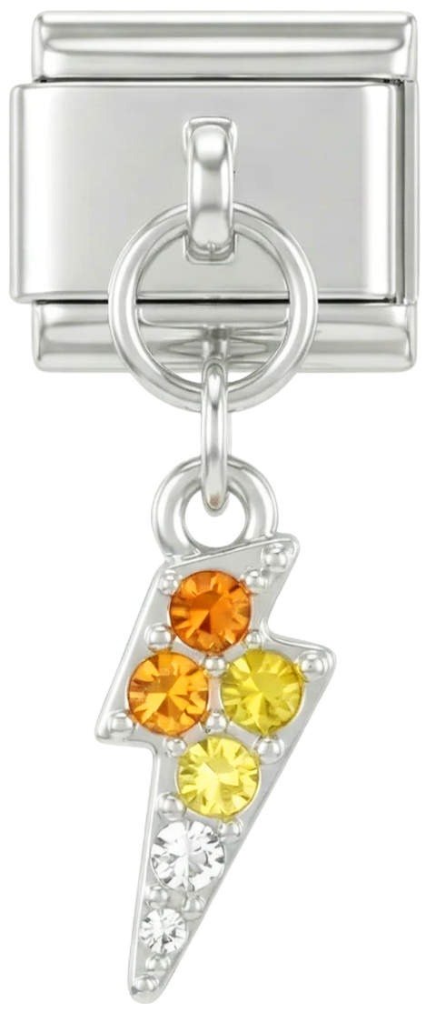 Lightning bolt with stones, on Silver - lightning-bolt-with-stones-on-silver.png