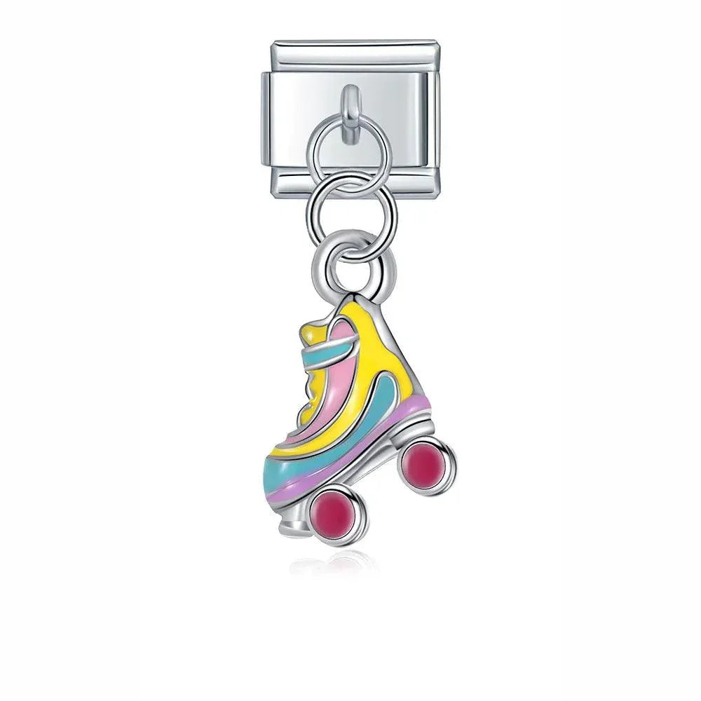 Roller Skate, on Silver - Charms Official