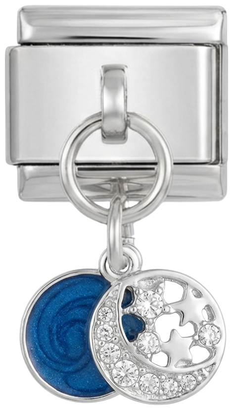 Ciel céleste sur argent