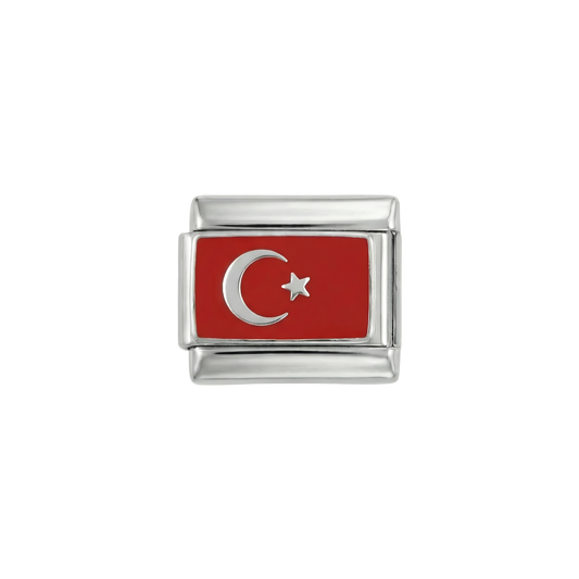 Drapeau de la Turquie, sur argent