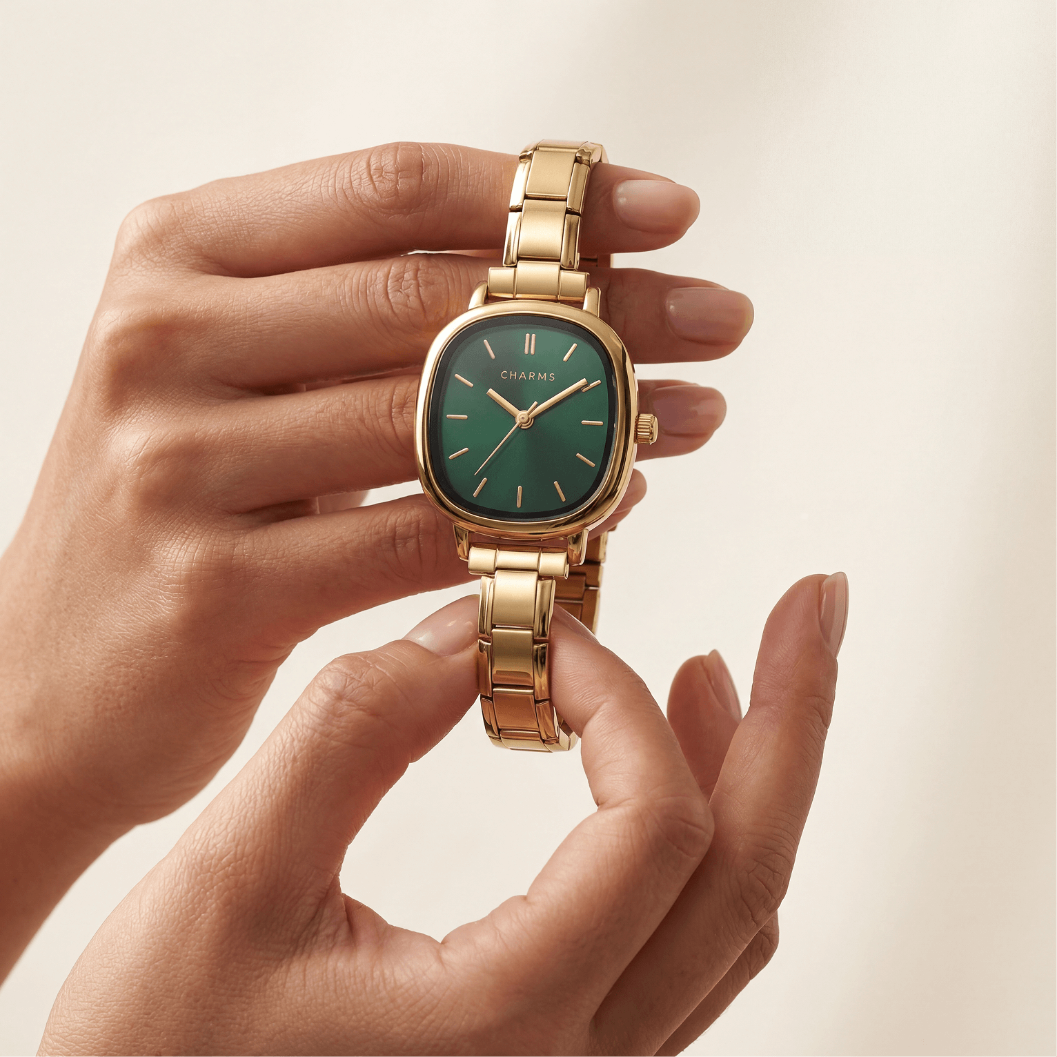 Capri Watch Gold – Emerald Dial Edition