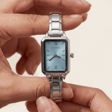 Montre Como en argent – Édition cadran bleu