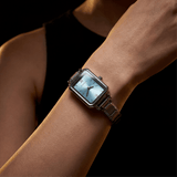 Montre Como en argent – Édition cadran bleu