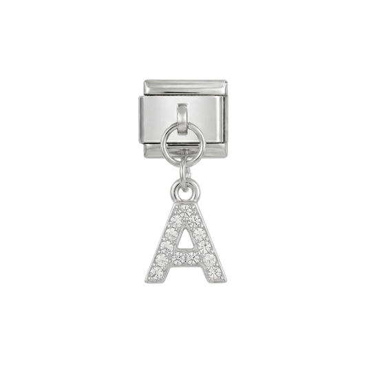 Buchstabe A, hängend, auf Silber