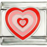 Growing heart red, on Silver