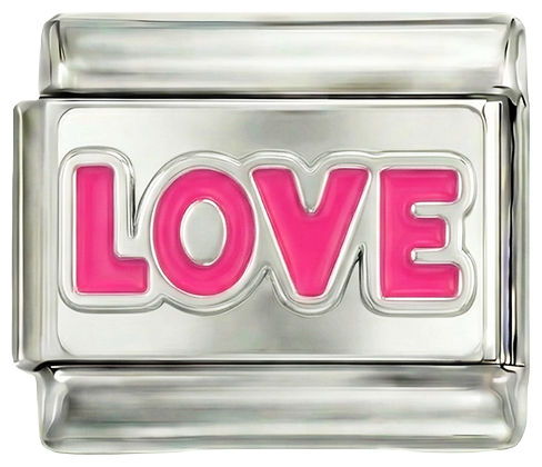 Liebe in Pink auf Silber
