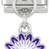 Purple Daisy with Stone, on Silver - Purple-Daisy-with-Stone-on-Silver.png