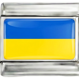 Drapeau de l'Ukraine, sur argent