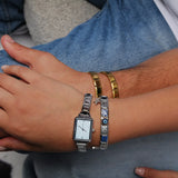 Montre Como en argent – Édition cadran bleu