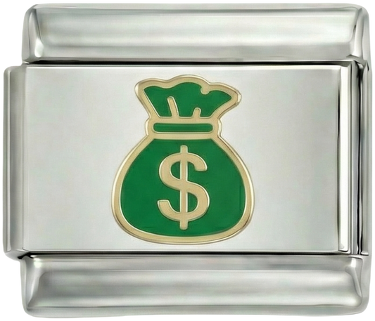 Green Money Bag on Silver - green-money-bag-on-silver.png