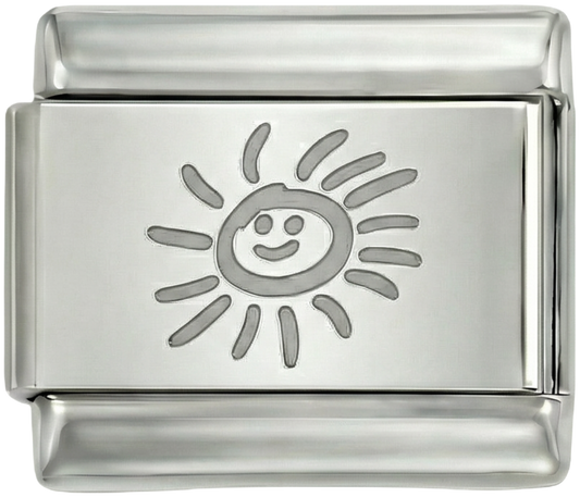 Happy Sun in Black, on Silver - happy-sun-in-black-on-silver.png