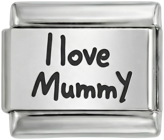 I Love Mummy, on Silver - i-love-mummy-on-silver.png