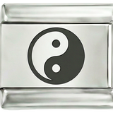 Yin und Yang, auf Silber